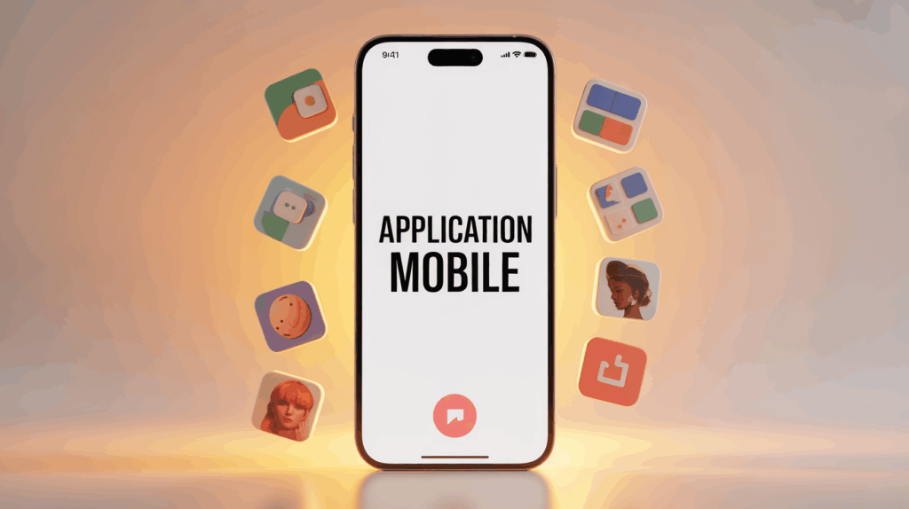 application mobile smartphone illustration