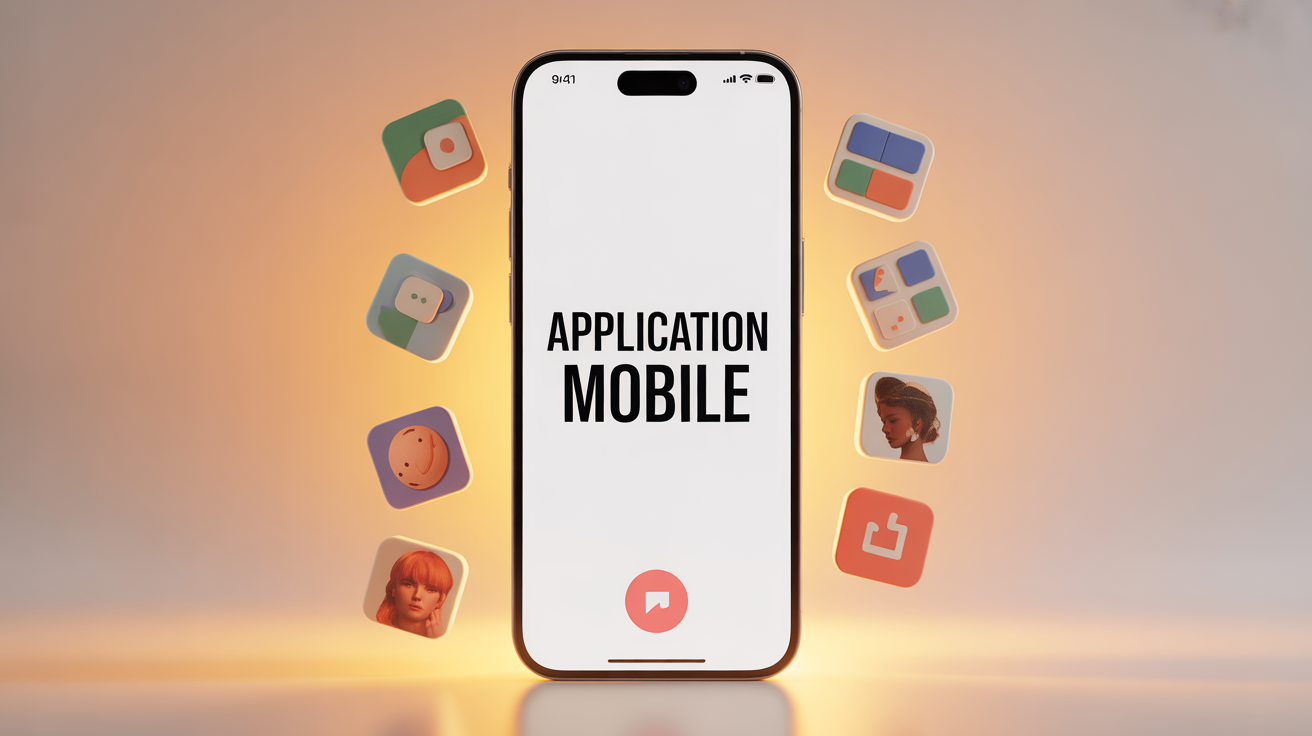 application mobile smartphone illustration
