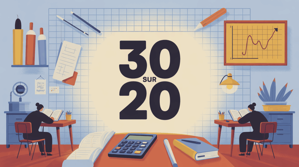 Illustration salle de classe conversion 30 sur 20