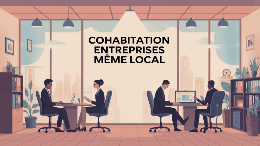Bureaux partagés cohabitation entreprises même local