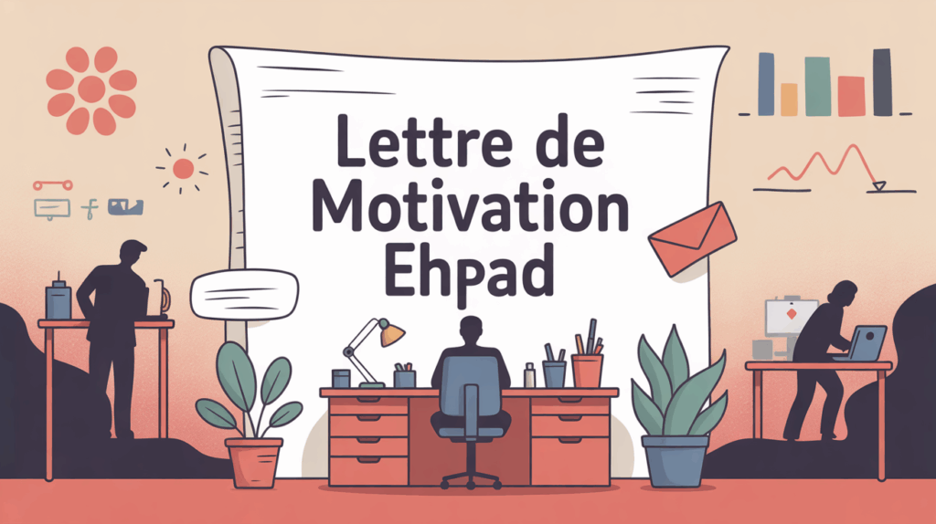 Illustration bureau lettre de motivation EHPAD