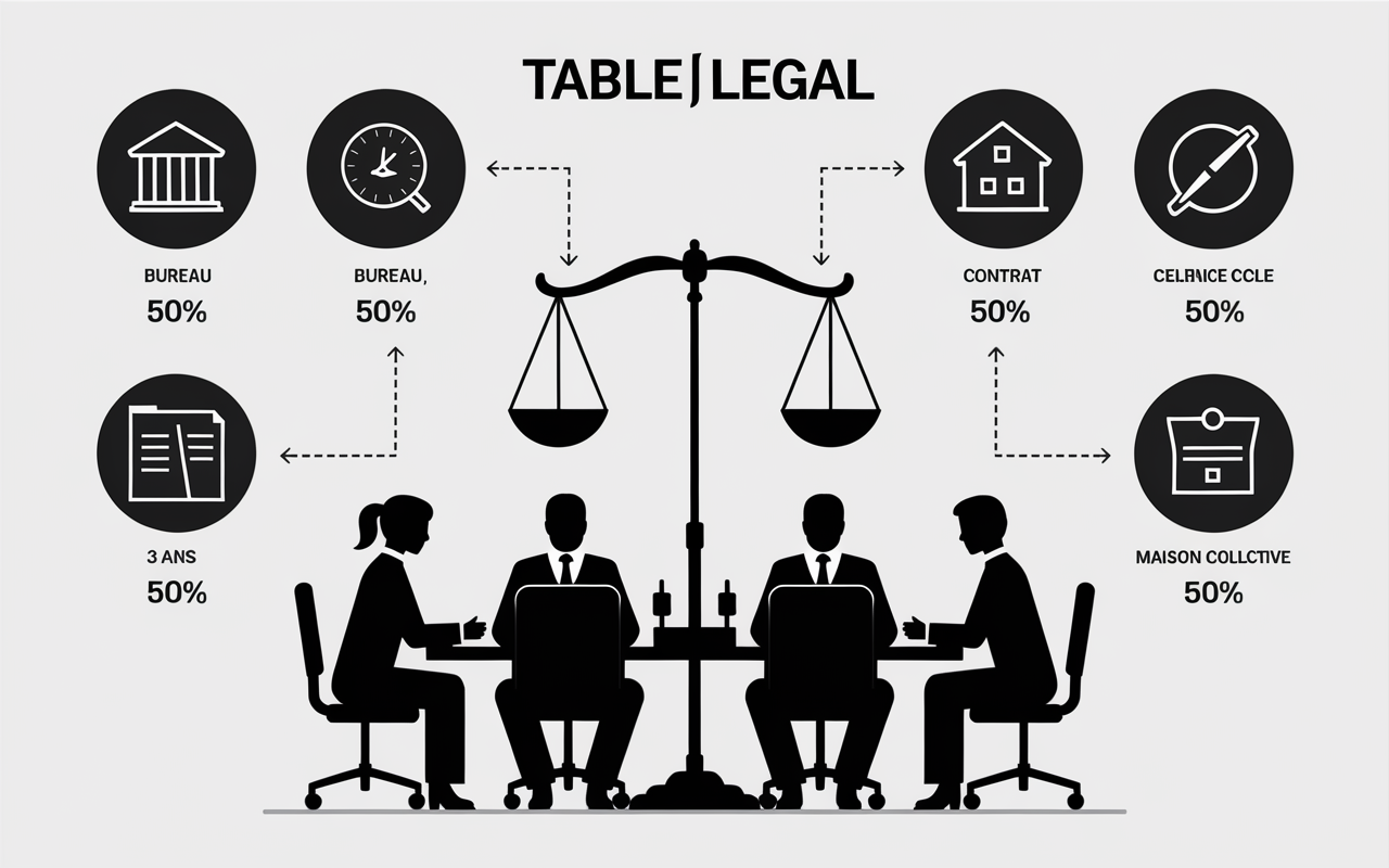 Tableau légal montages juridiques partage local