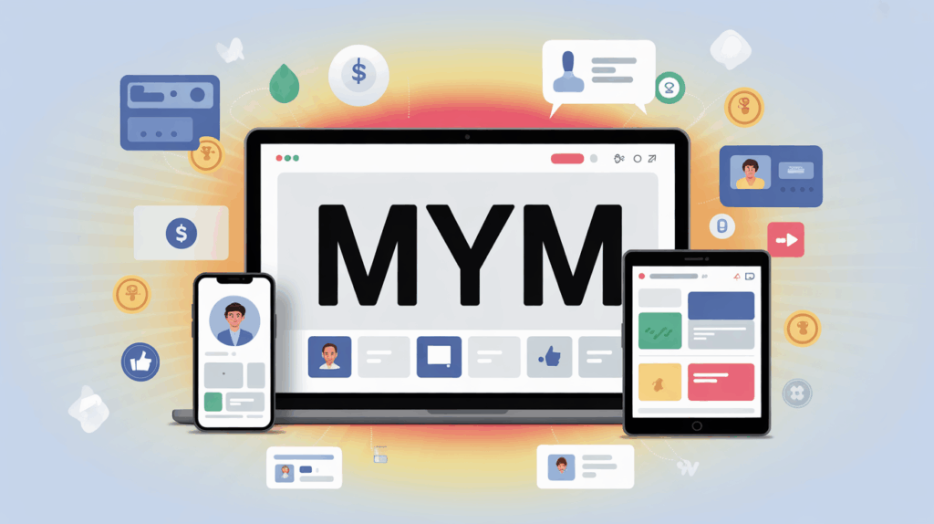 Illustration creation revenues MYM ecran argent