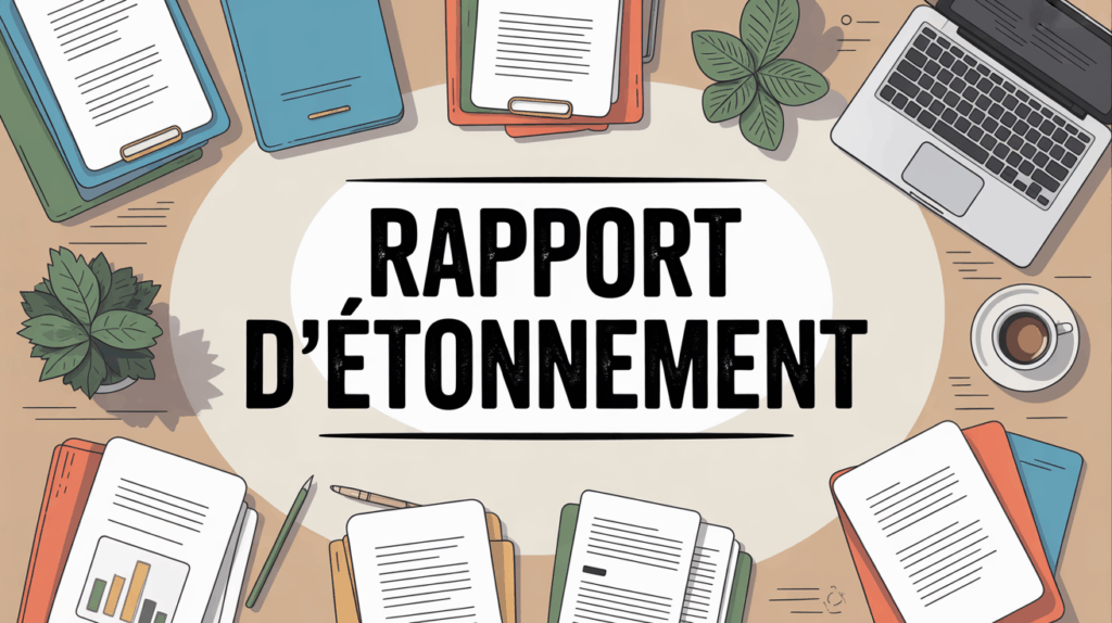 bureau professionnel avec dossier rapport d etonnement