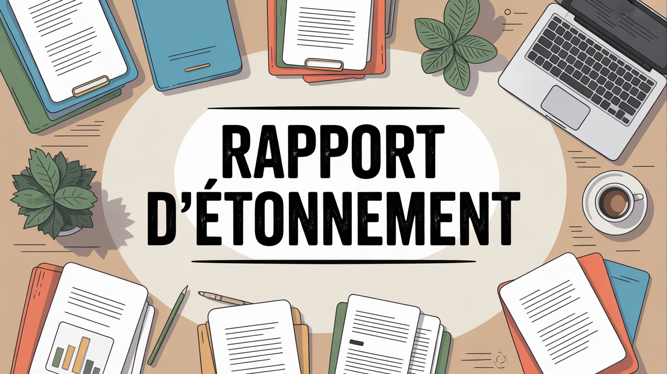 bureau professionnel avec dossier rapport d etonnement