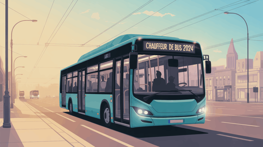 bus urbain moderne chauffeur de bus 2024