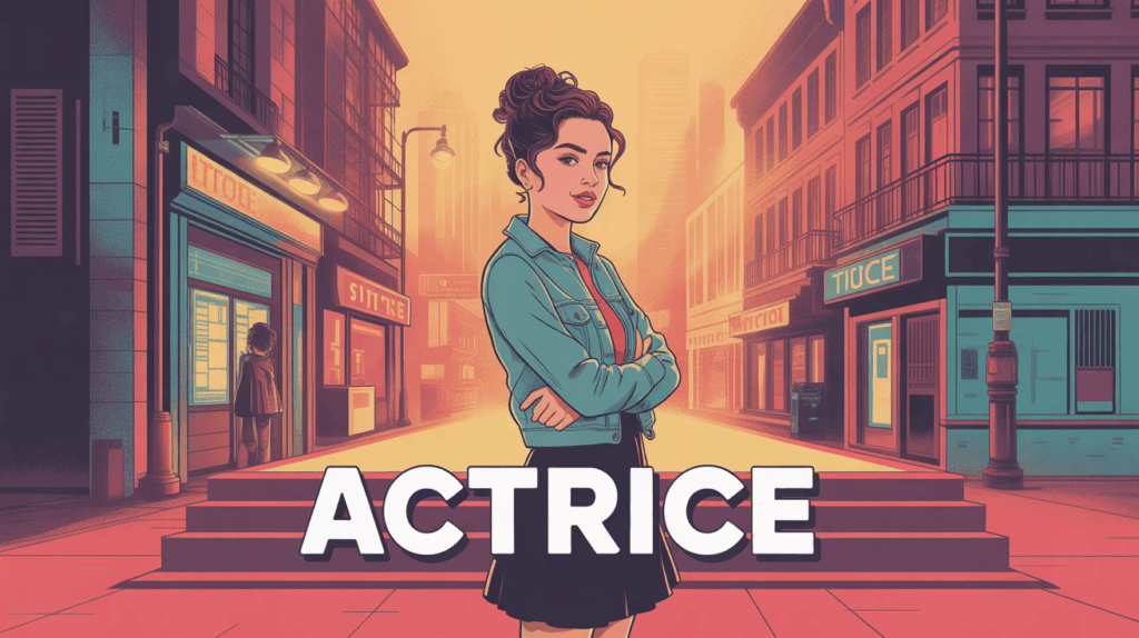 Jeune femme sur scene theatre lumiere urbaine actrice