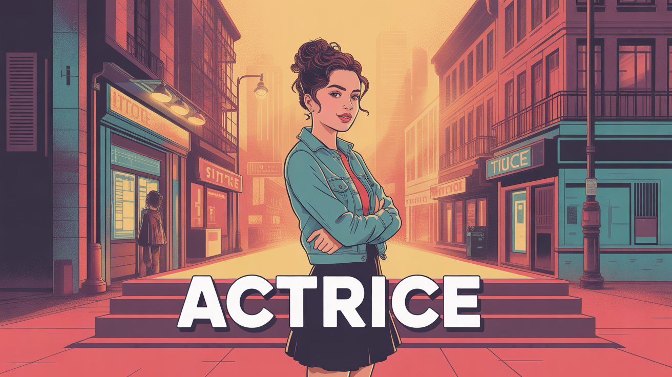 Jeune femme sur scene theatre lumiere urbaine actrice