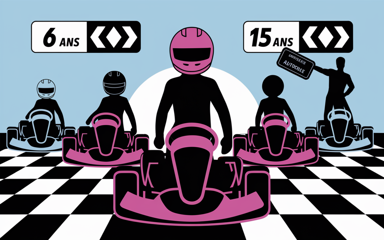 Enfants futurs pilotes, karts, licence pilote France