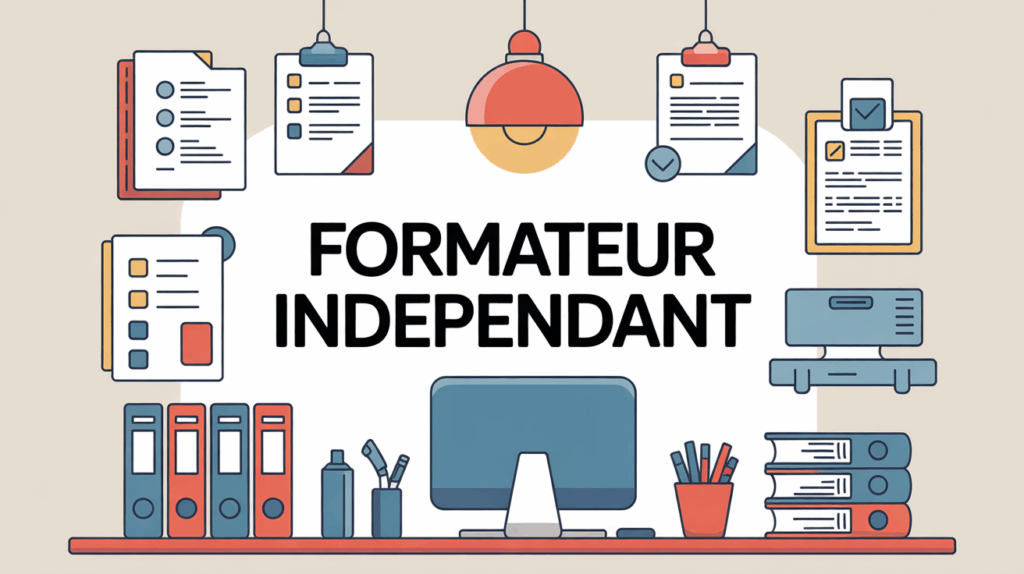 formateur independant illustration bureau administratif