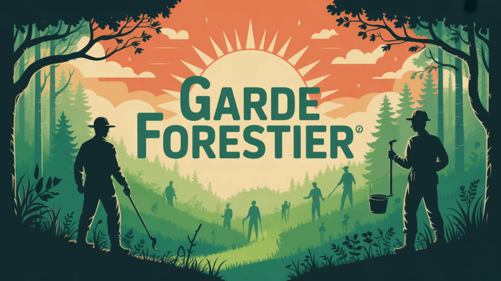 Garde forestier et forêt verdoyante lever du soleil