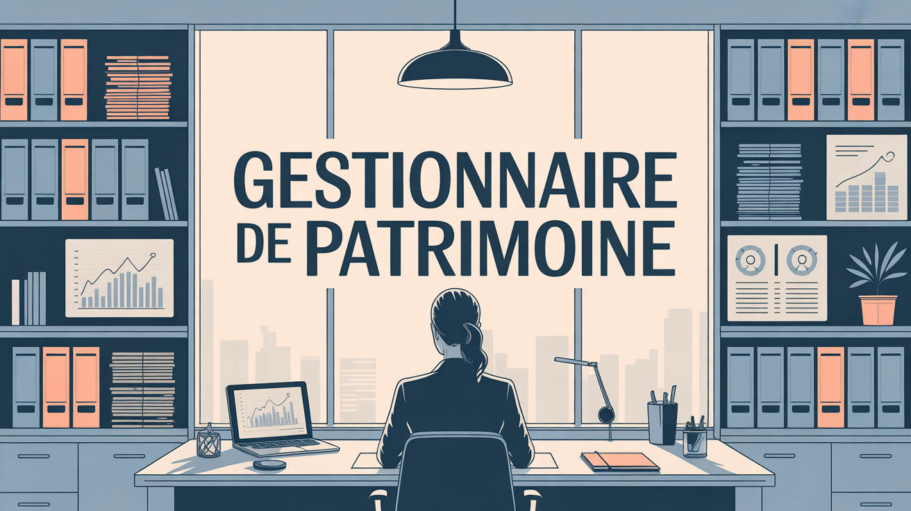 gestionnaire de patrimoine illustration bureau moderne