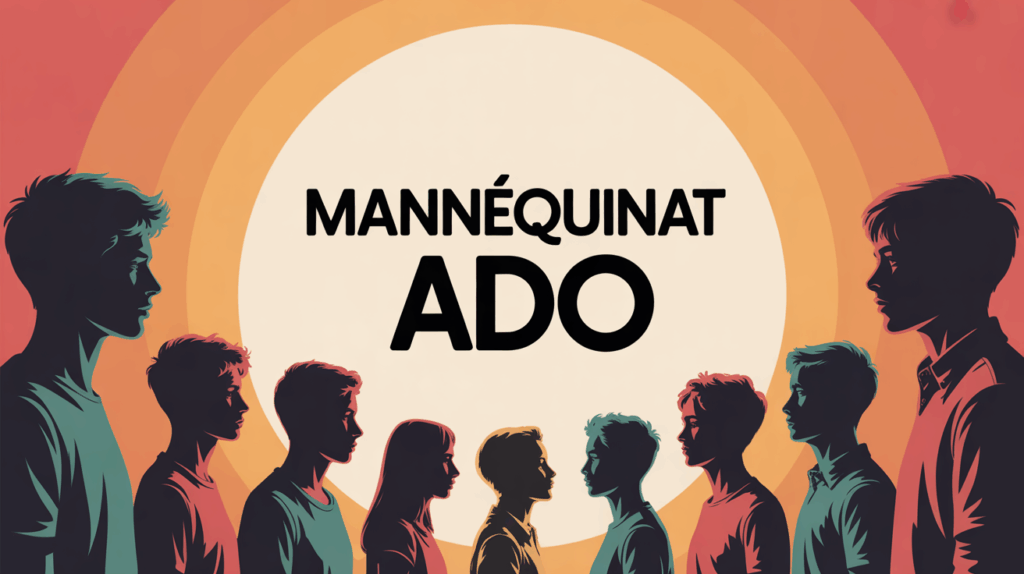 silhouettes mannequins ados groupe