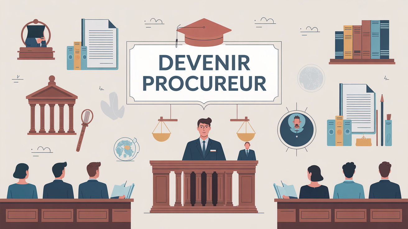illustration parcours devenir procureur tribunal etudes enm
