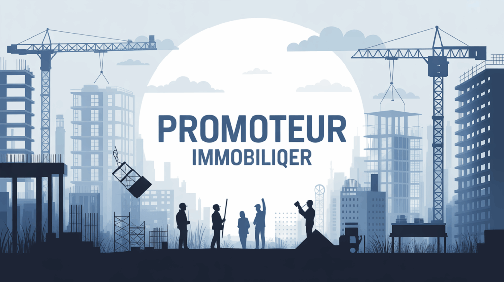 Vue chantier promoteur immobilier ville moderne