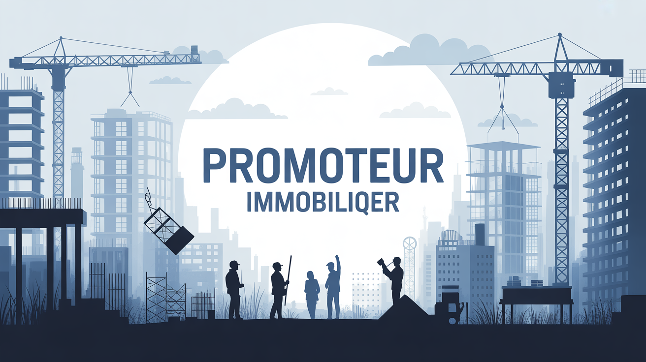 Vue chantier promoteur immobilier ville moderne
