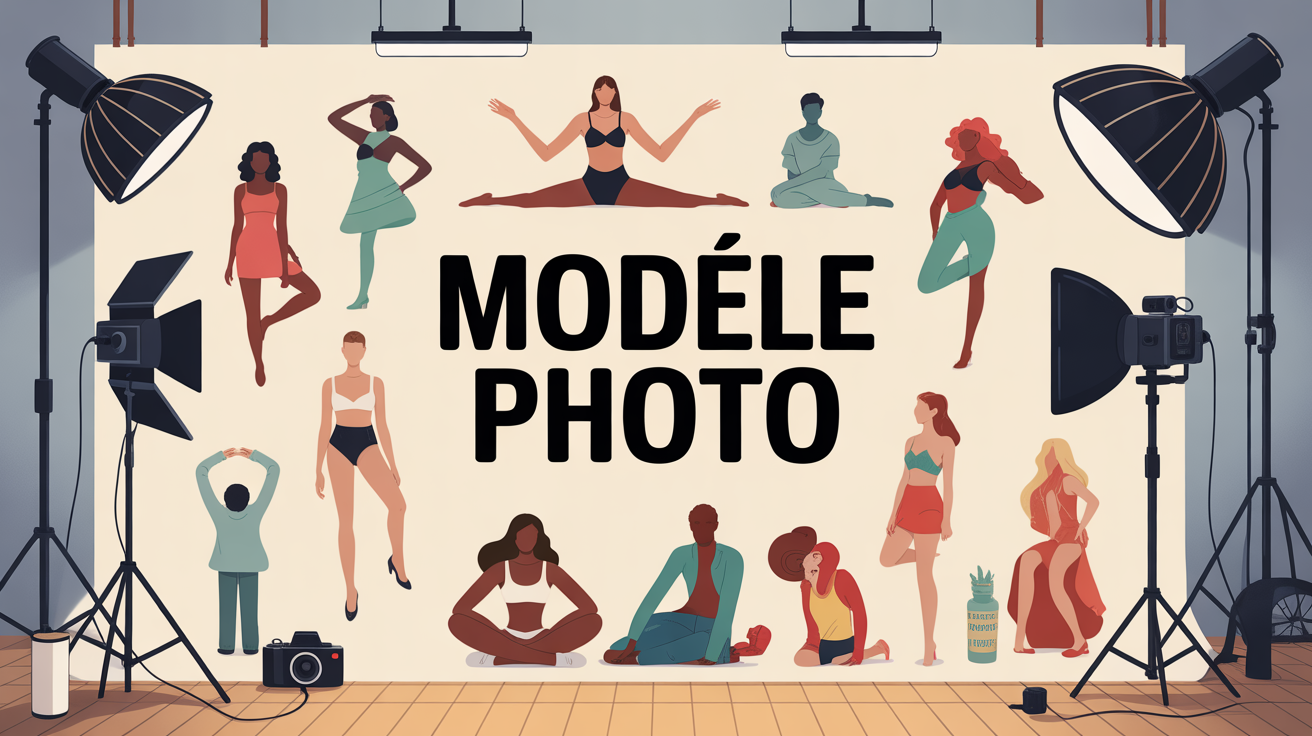illustration studio photo moderne modele photo poses