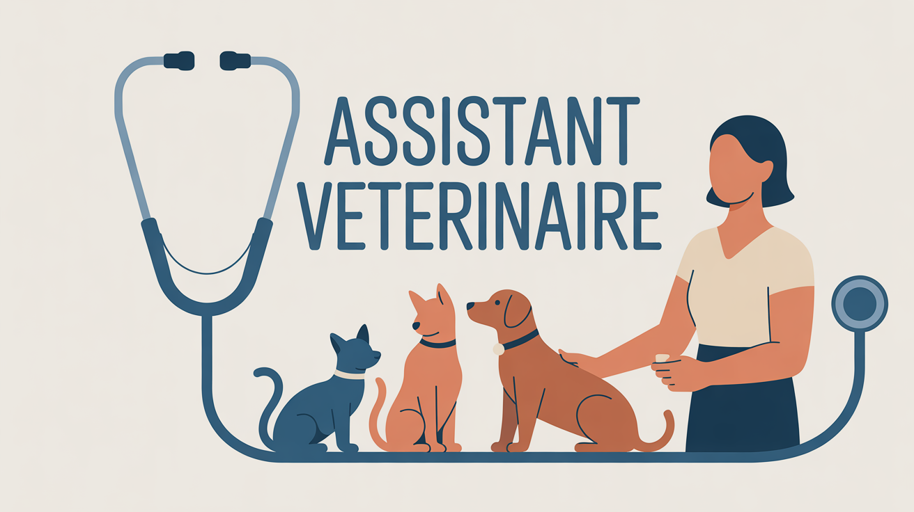 assistant vétérinaire avec stéthoscope chat chien formation asv