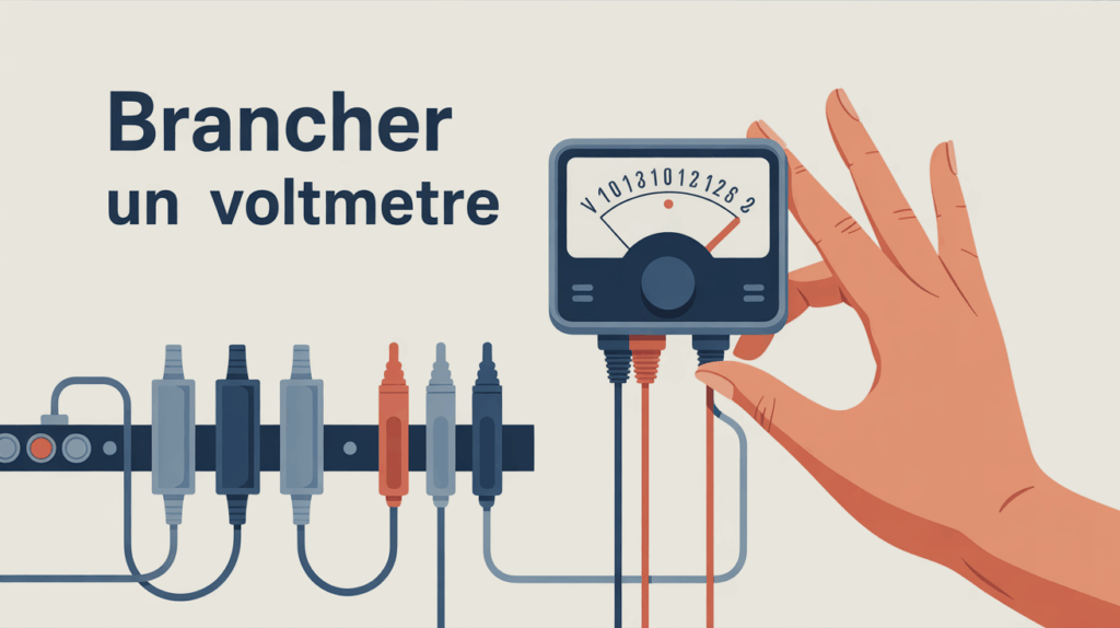 illustration branchement voltmetre facile