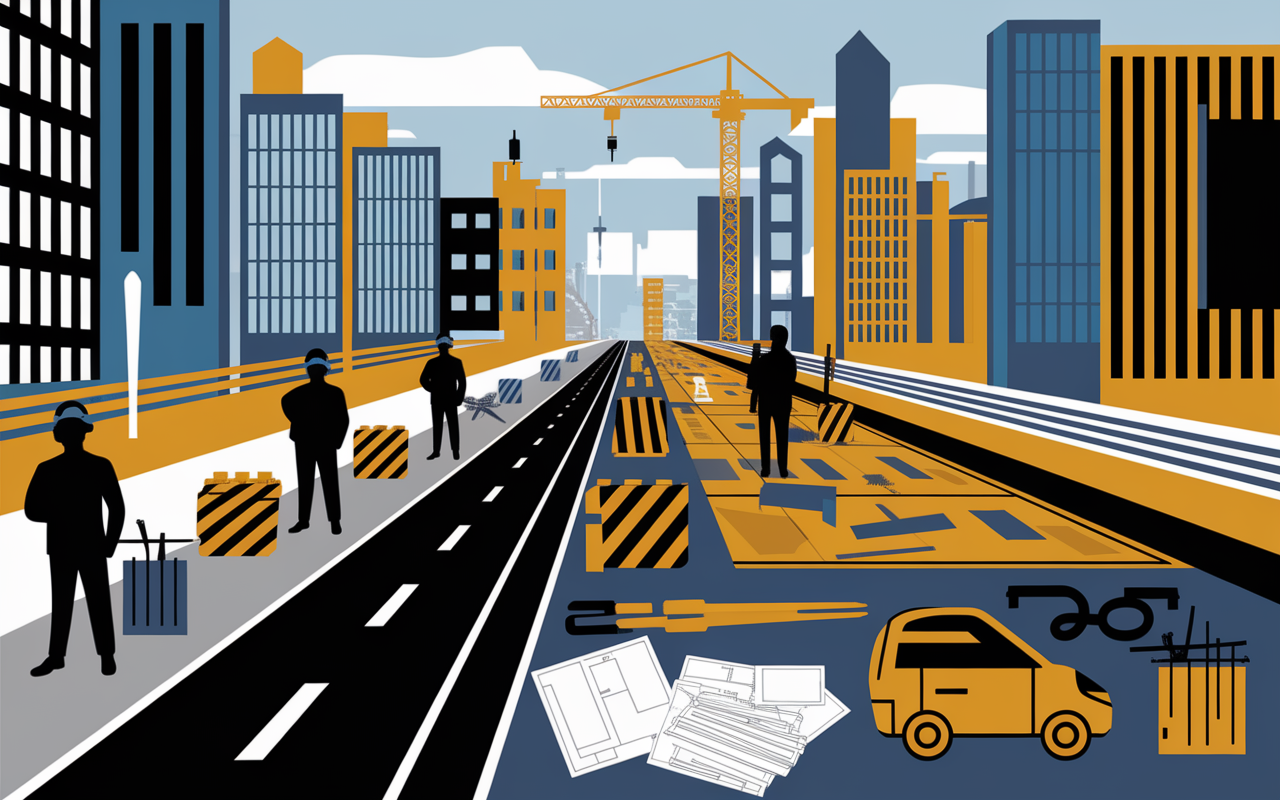 Illustration BTS Genie Civil chantier urbain