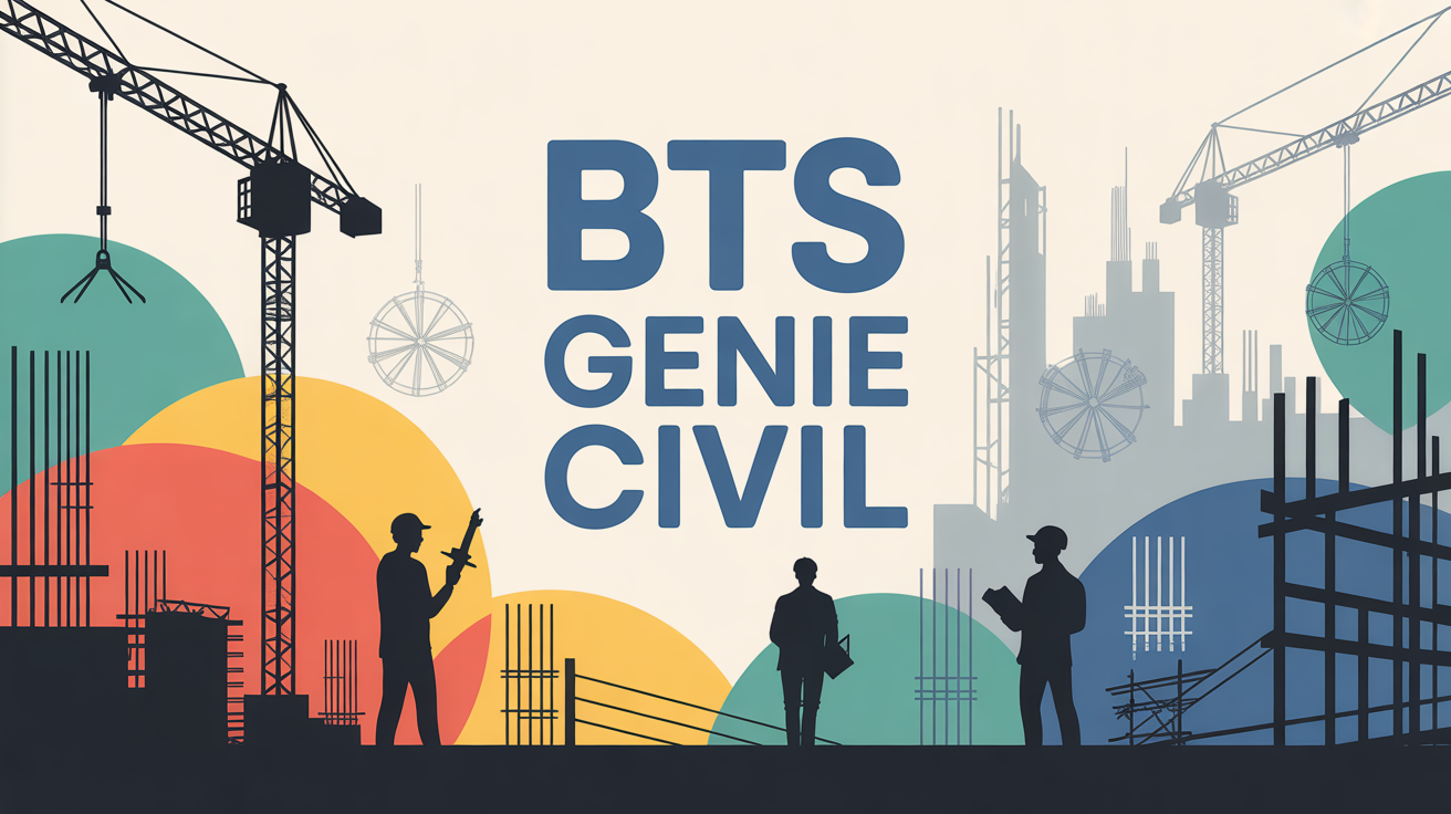 Image BTS Genie Civil site de construction moderne