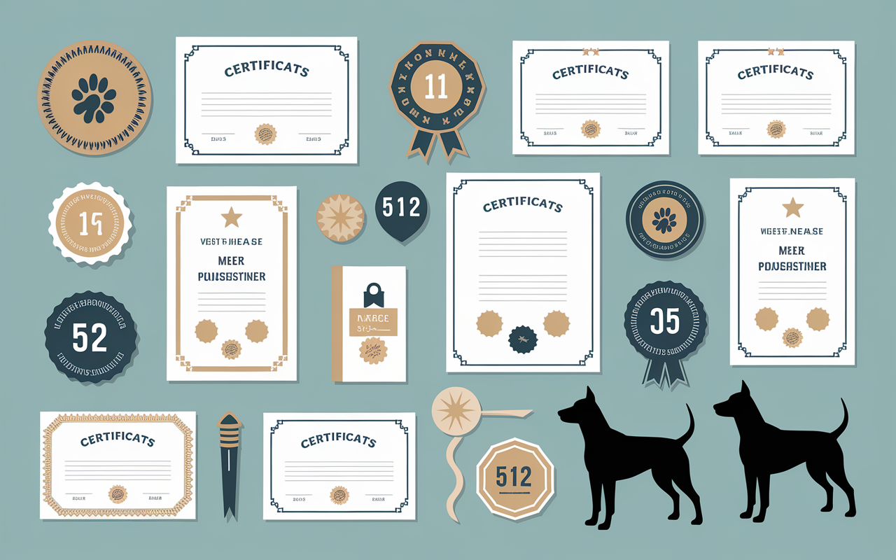 Certificats, badges, competence, education canine, Corey Code