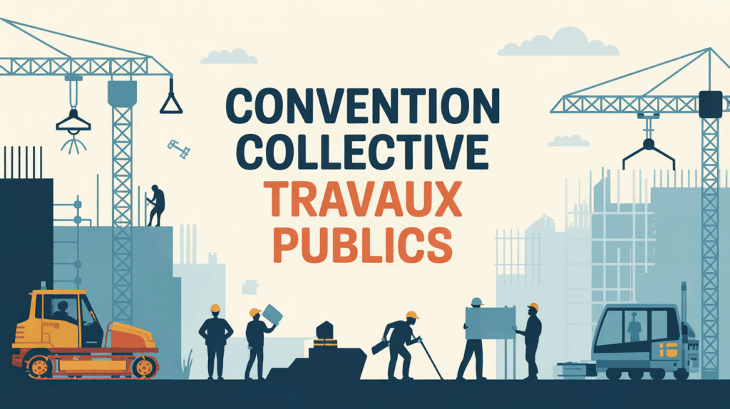 illustration convention collective travaux publics chantier