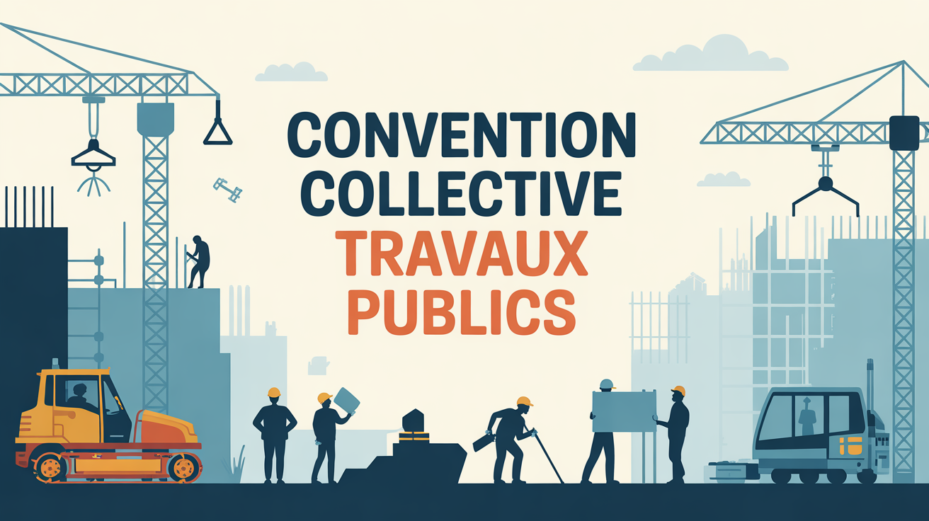 illustration convention collective travaux publics chantier