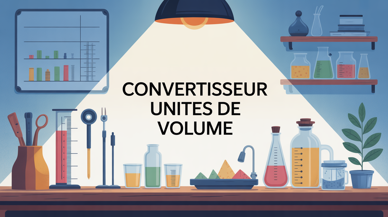 convertisseur unites de volume plan de travail instruments mesure