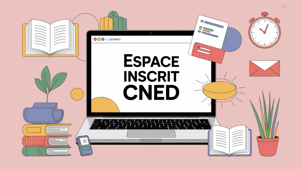 ordinateur affichant espace inscrit CNED centre apprentissage