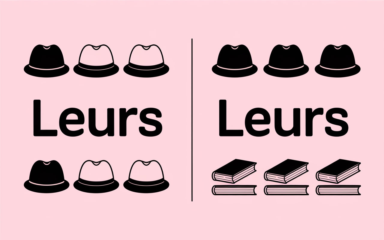 schéma pronom leur devant verbe et adjectif leurs devant objets