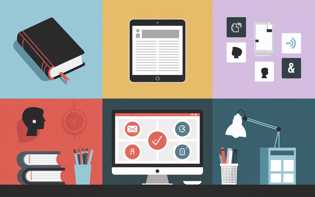 Livre glossaire RH, tablette et logiciel côte à côte