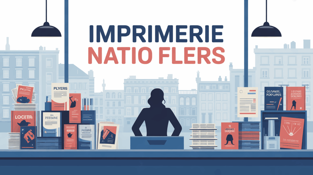 illustration comptoir imprimerie natio flers flyers affiches brochures
