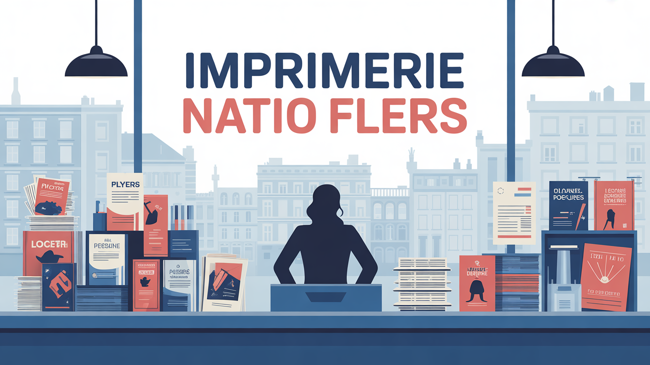 illustration comptoir imprimerie natio flers flyers affiches brochures