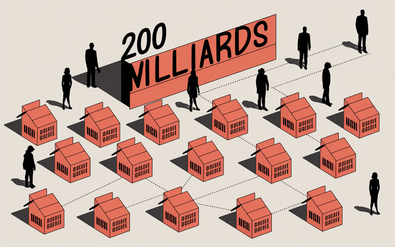 Réseau MLM silhouettes chiffres 200 milliards