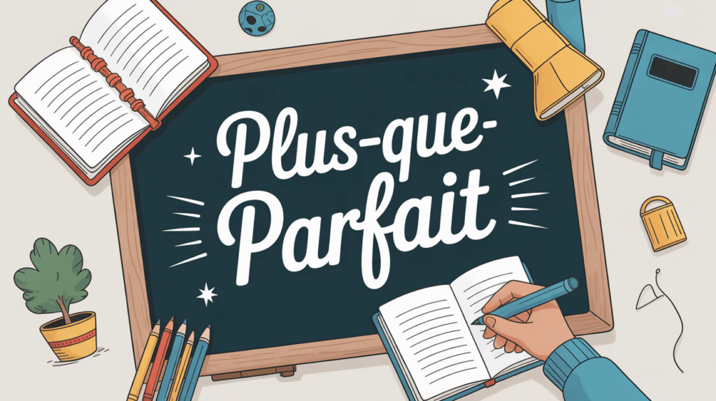 tableau scolaire plus-que-parfait illustration pédagogique