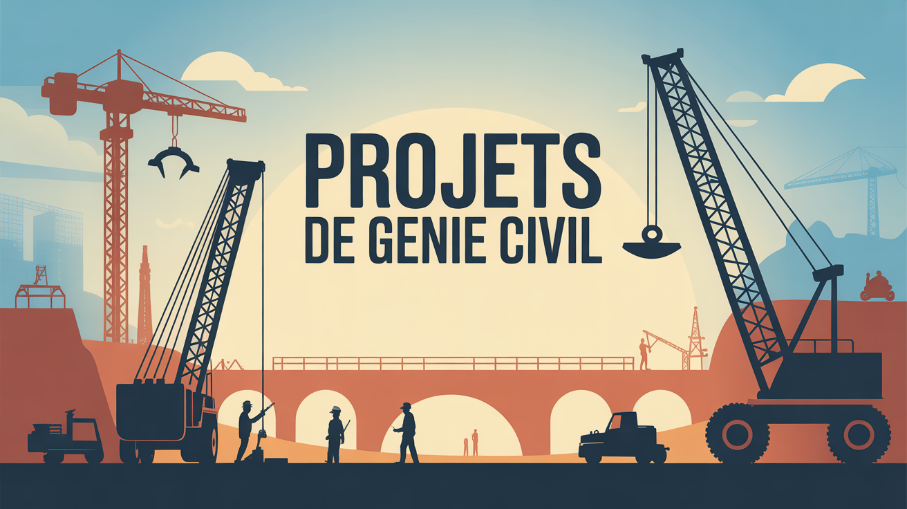 Chantier de genie civil complexe avec tunnel et pont