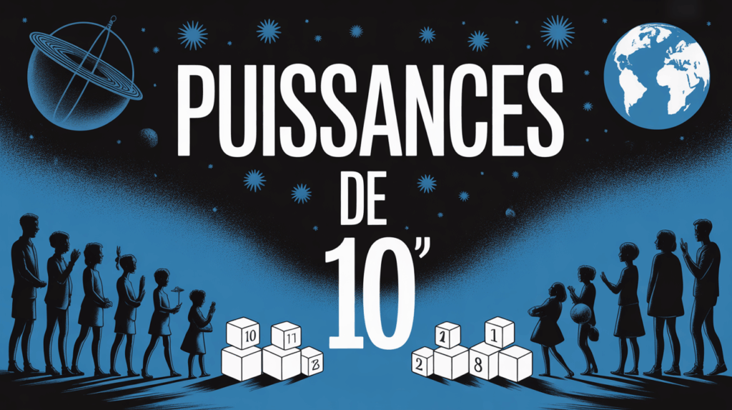 puissances de 10 illustration échelle atome terre