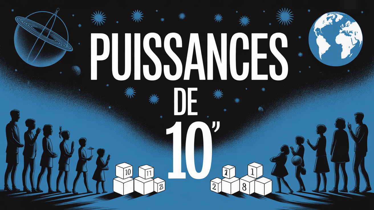 puissances de 10 illustration échelle atome terre