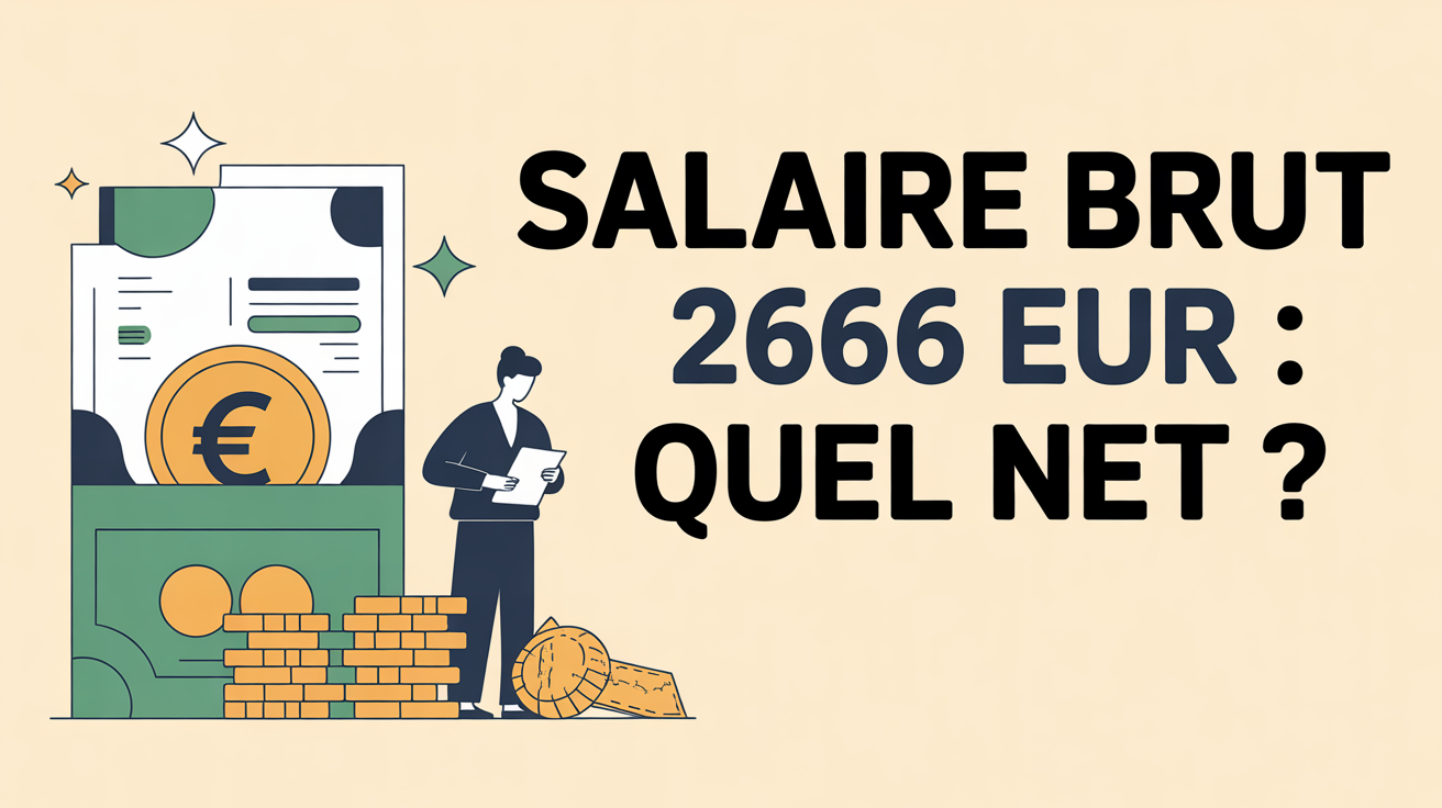 illustration fiche de paie analyse salaire brut 2666 eur net