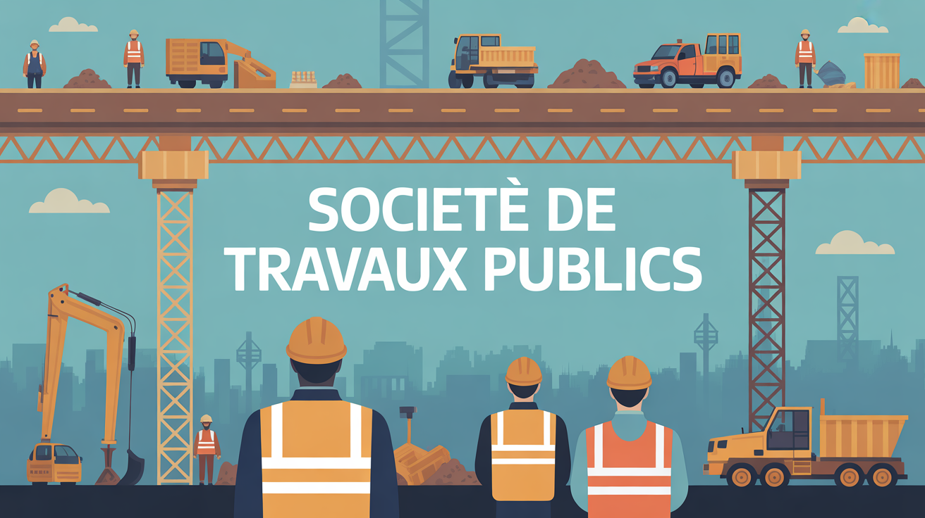 chantier société de travaux publics vue aérienne