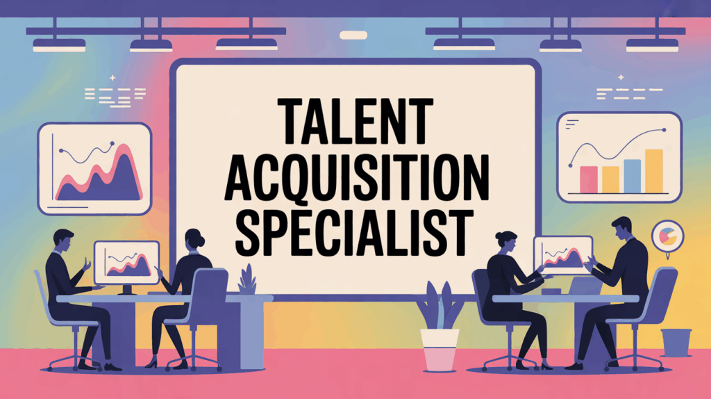 Talent Acquisition Specialist autour d'une table high-tech