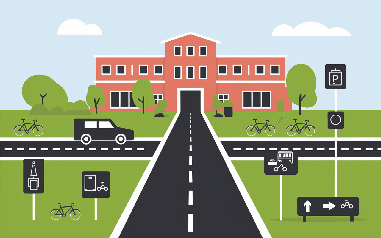 Accès transports campus ENAC Toulouse parking bus PMR