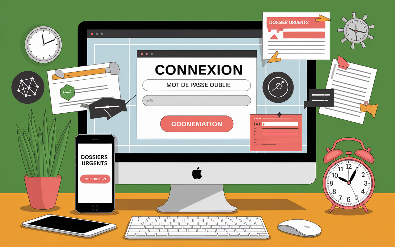 Interface connexion IA67 Messagerie sur ordinateur smartphone