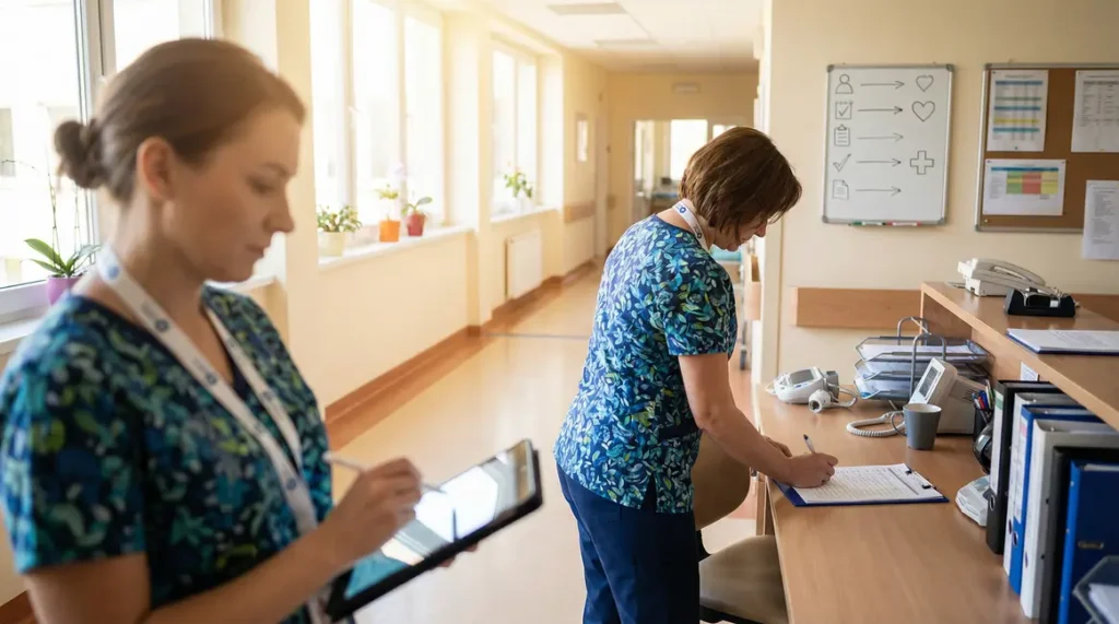 aide soignante travail equipe organisation checklist