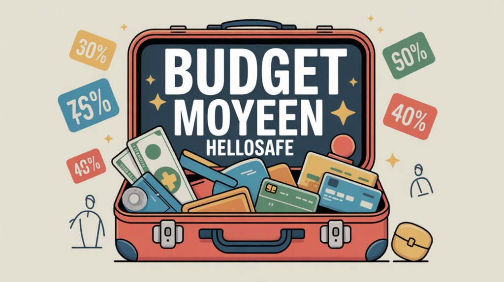 valise ouverte billets budget moyen hellosafe