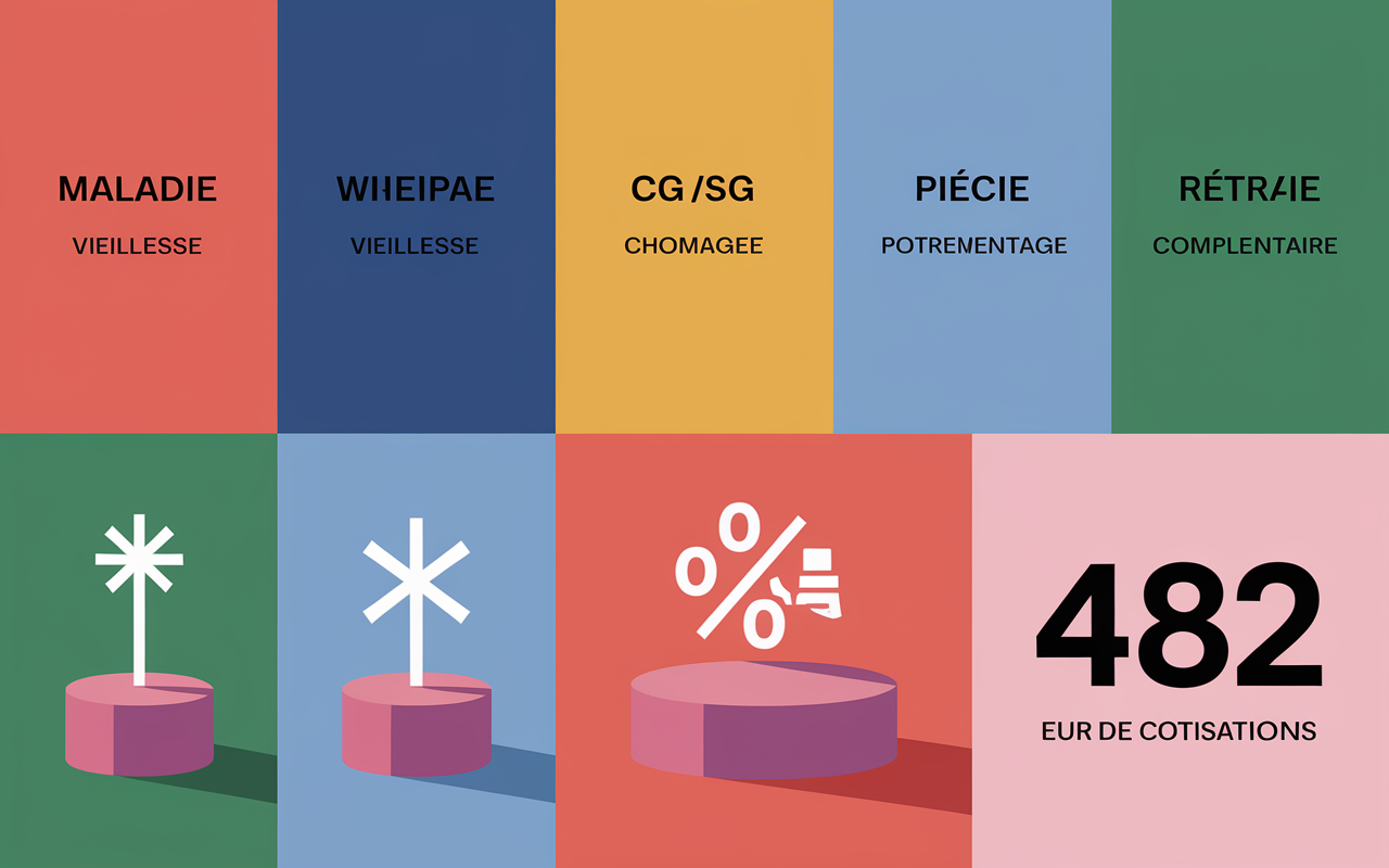 Parts cotisations paie 1845 brut 2026 visuel