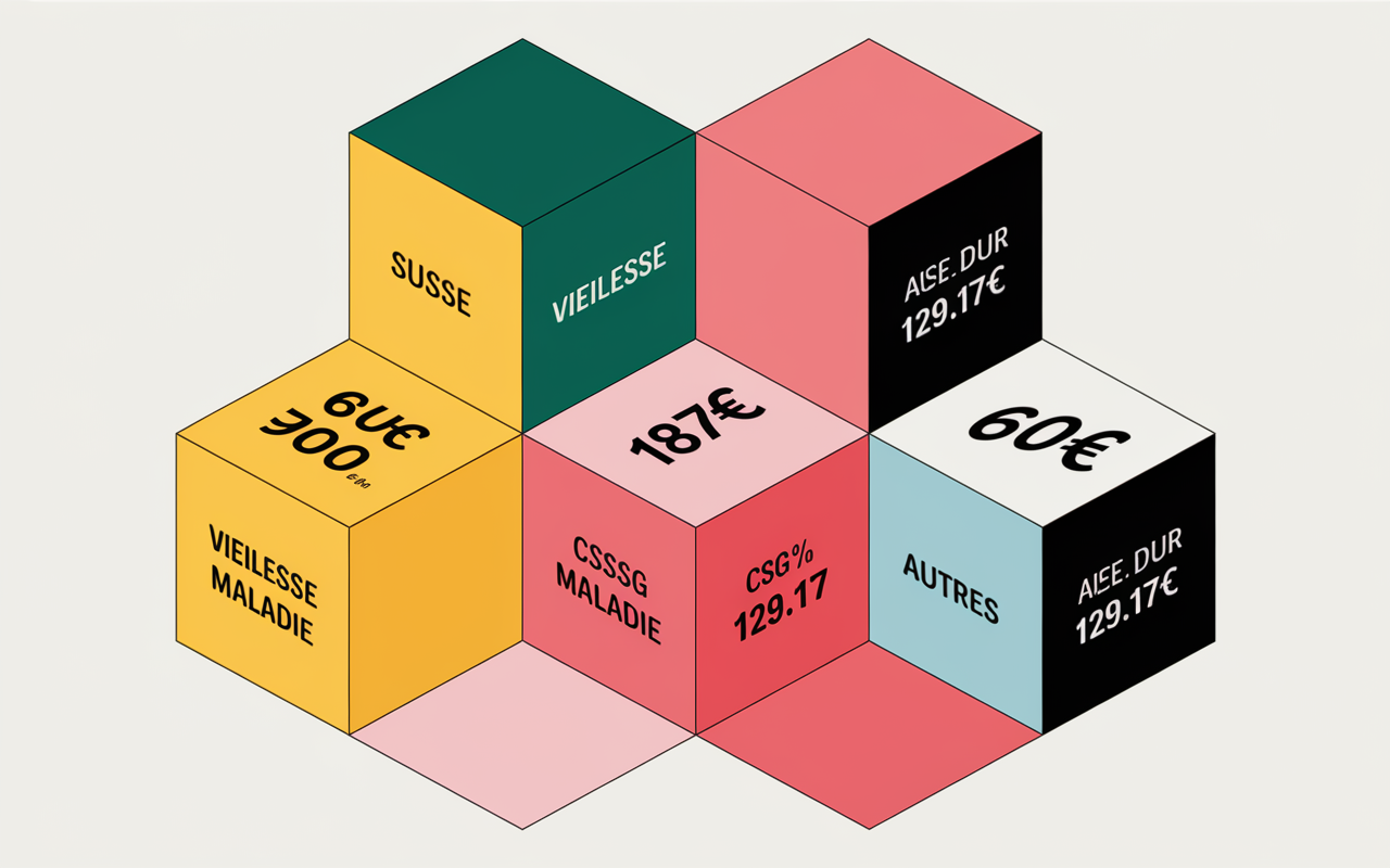 graphique charges sociales pour 1872 eur brut net