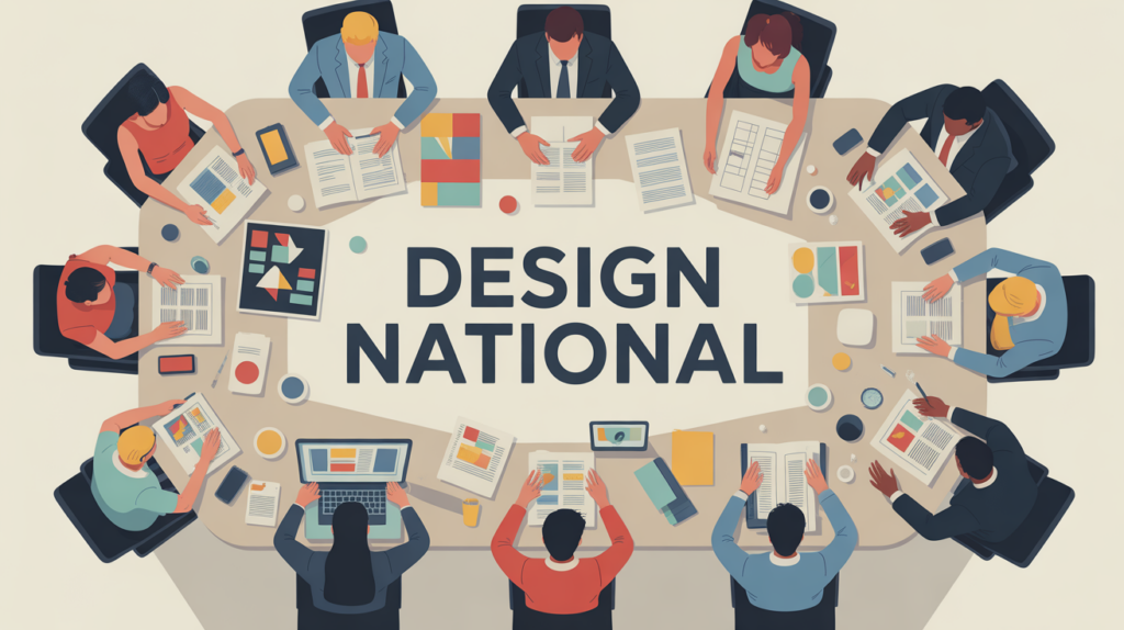 Design National silhouettes equipe collaboration table