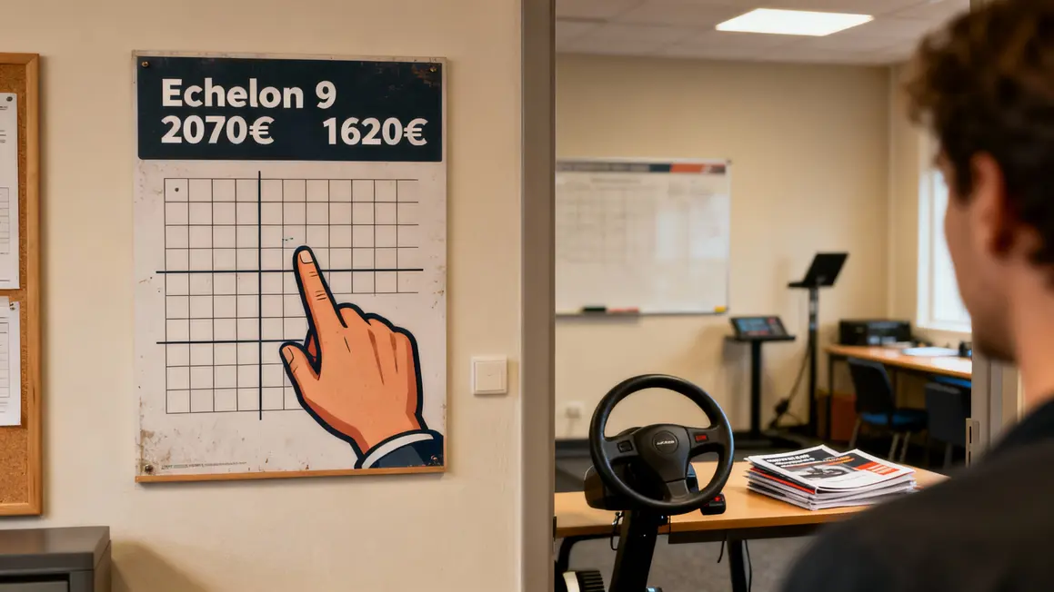 Tableau grille salariale moniteur auto ecole echelon